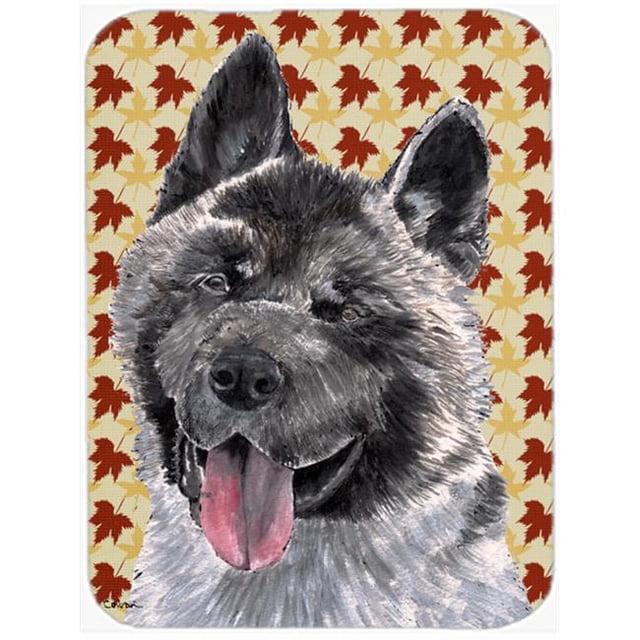 7.75 x 9.25 In. Akita Fall Leaves Mouse Pad, Hot Pad Or Trivet