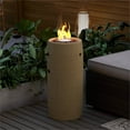 thumbnail image 6 of MOALCOFER 15,000 BTU Propane Fire Pit Table,11'' Round Graphite Base, Includes Lava Rocks, Waterproof Cover, 6 of 7