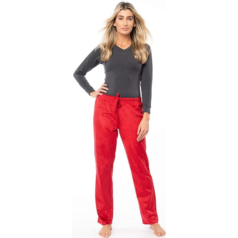 ODAWA Burgundy Red Women's Pajama Pants Comfy Stretch Wide Leg Pj Bottoms  Pants X-Small at  Women's Clothing store