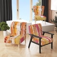 thumbnail image 2 of Designart "Orange Glam Natural Wood" Upholstered Traditional Accent Chair - Arm Chair, 2 of 5