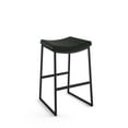 thumbnail image 1 of Amisco David 30 in. Bar Stool - Black Polyester / Black Metal, 1 of 9