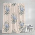 thumbnail image 5 of Shower Curtains for Bathroom-72"x72",Farmhouse Blue Hydrangea Waterproof Bath Curtain Grommet Shower Curtain Set with Hooks,, 5 of 9