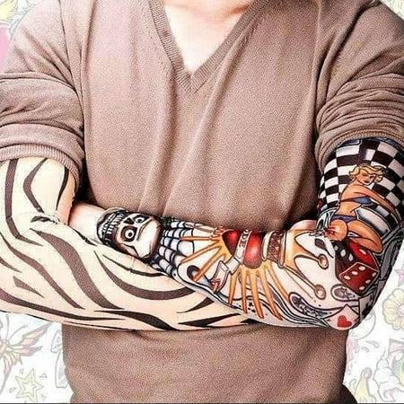 Outtop 6Pcs Unisex Temporary Fake Slip On Tattoo Arm Sleeves Kit New Fashion (Best Stuff To Use On New Tattoo)