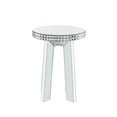 thumbnail image 4 of ACME Lotus End Table, Mirrored, Faux Ice Cube Crystals, 4 of 5