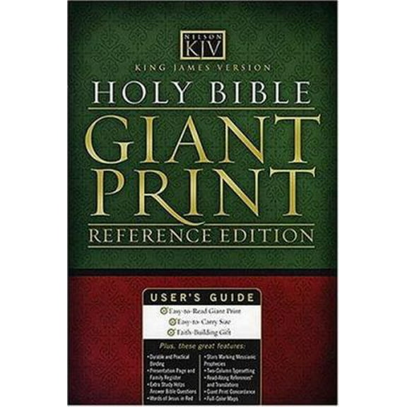 Pre-Owned Giant Print Reference Bible-kjv (Paperback) 0840717296 9780840717290