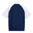 thumbnail image 5 of Hearthz S-4XL Men's 1/4 Zip Raglan Short Sleeve Shirts Men Color Block Stand Collar Pullover Soft Cuffed Sleeve Contrast Colors Mens Shirts Casual, 5 of 5