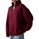 thumbnail image 1 of Sudaderas para Mujer, Sudaderas con Media Cremallera y Sudaderas con Cremallera de un Cuarto. Conjuntos de Moda de Otoño 2025. Vino Tinto (Espeso) L, 1 of 10
