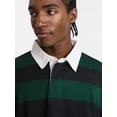 thumbnail image 4 of No Boundaries Striped Rugby Shirt with Short Sleeves, Men's XS-5XL, 4 of 5