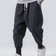 thumbnail image 4 of Pantalones largos para hombre, moda de verano, lisos, informales, con cintura elástica y bolsillos, 4 of 4