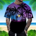 thumbnail image 2 of QBGSAY T-Shirt Male Men'S Short Sleeved Tropical Style Print T Shirt Leisure Versatile, 2 of 4