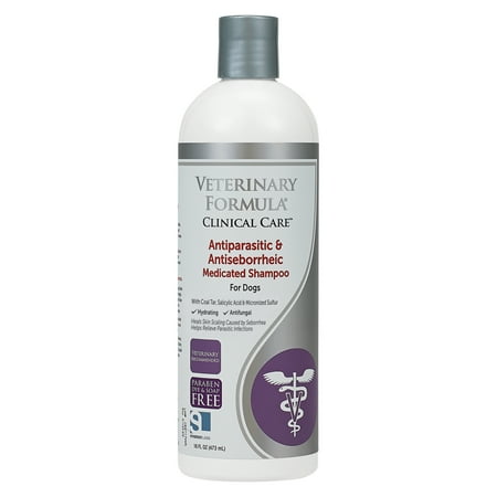 UPC: 0736990013156 | Veterinary Formula Clinical Care Antiparasitic & Antiseborrheic Shampoo for Dogs  16 oz