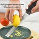 thumbnail image 2 of Lemon Zester & Cheese Grater, Professional Zesting tool for Parmesan, Citrus, Ginger, Nutmeg, Garlic, Chocolate, Fruits, Razor-Sharp Stainless Steel B, 2 of 4