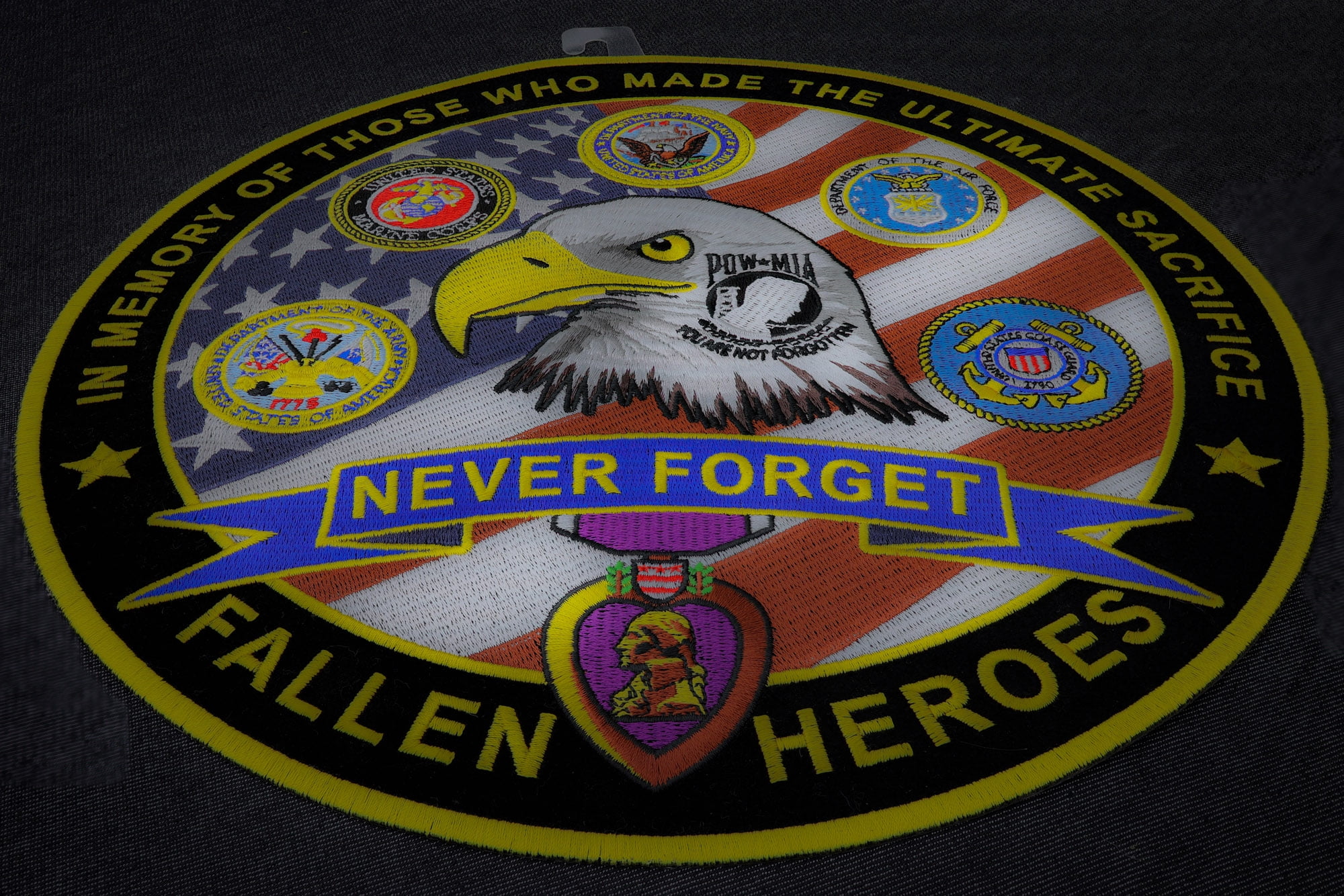 Never Forget Patch In Memory of Fallen Heroes