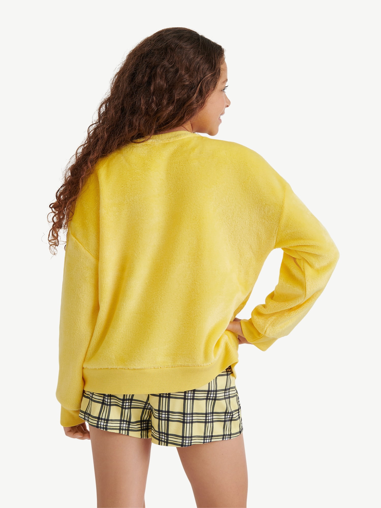 Looney Tunes X Justice Girls Long Sleeve Sleep Top and Shorts, 2-Piece, Sizes 5-18