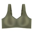 thumbnail image 1 of Sujetador deportivo fino ajustable sin aros de una pieza sin costuras con soporte suave de látex para mujer, 1 of 1