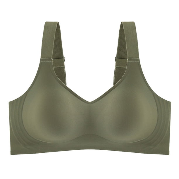 Sujetador deportivo fino ajustable sin aros de una pieza sin costuras con soporte suave de látex para mujer