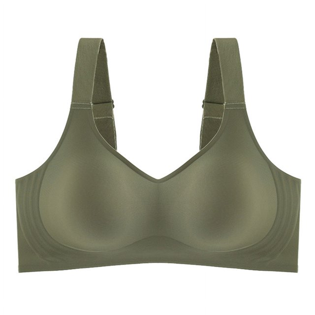 Sujetador deportivo fino ajustable sin aros de una pieza sin costuras con soporte suave de látex para mujer