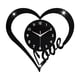thumbnail image 3 of Reloj de pared con forma de corazón, reloj de amor, reloj decorativo, regalo colgante, silencioso para Negro, 3 of 9