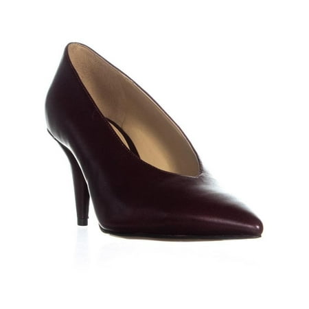 Womens MICHAEL Michael Kors Lizzy Mid Pump Classic Dress Heels, Ox Blood