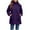 Purple, variant on CFLVAEK Womens Plus Size Rain Coat Zip Up Waterproof Parkas with Pockets Fall Winter Quilted Jackets Outdoor Windbreaker Jacket with Hood Blue L
