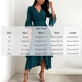 thumbnail image 3 of Aimik Women's Pleated Midi Dress V-Neck Ruffle Sleeve Asymmetrical Hem Chiffon Lightweight Summer Cocktail Party Evening Formal Dress, 3 of 6