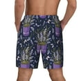 thumbnail image 4 of Daiia Lavender Flowers Mens Swim Trunks Swim Shorts Quick Dry Swim Shorts with Mesh Lining Pockets-Small, 4 of 9