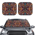 thumbnail image 2 of Haiem Colorful Mexican2 Car Windshield Sun Shade (2 Pieces) Foldable Windshield Sun Shade Car Accessories for Truck SUV Pickup-Large, 2 of 7