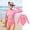 Pink, variant on Girls Swimsuit One Piece Solid Color Long Sleeve Front Zip Rash Guard Teen and Juniors Monokini Bathing with Side Hollow Out Purple Size 14-15 Y