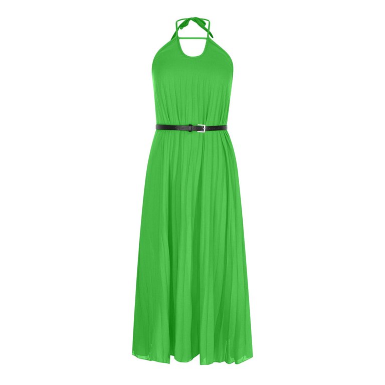 MELDVDIB Womens Bohemian Dress Deep V Neck Summer Flowy Long Maxi Dresses  Sexy Green Sleeveless Beach Party Loose Dresses - Walmart.com