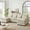 Beige, variant on Tornama Modern Fabric U-Shapped Sofa Sectional Couche for Living Room Convertible Sofa with Ottoman