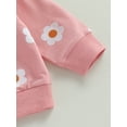thumbnail image 6 of GXFC Kids Girl Fall Outfits Clothes 6M 12M 18M 2T 3T Children Girl Long Sleeve Floral Sweatshirt Tops and Drawstring Pants 2Pcs Casual Autumn Clothing Set for Toddler Baby Girl, 6 of 8