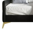 thumbnail image 5 of Home Design Hemnes Upholstered Twin Daybed for Adult, Living Room & Guest Room, Crystal Diamond Button Tufted, Black, Easy Assembly, 5 of 5