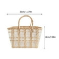 thumbnail image 2 of CATIEBYE 1Pc Coffee Color Plastic Storage Basket Portable Hand Basket for Grocery and Beach Use, 2 of 7