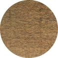 thumbnail image 1 of Ahgly Company Machine Washable Indoor Round Abstract Saddle Brown Area Rugs, 7' Round, 1 of 7