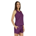 thumbnail image 2 of Bimba Solid 2 Pcs Nightwear Set For Women Sleeveless Shirt & Short Sleepwear, 2 of 6