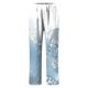 thumbnail image 3 of WILLBEST Pantalones Casuales de Lino Ligeros para Mujer, Cintura Alta con Bolsillos, Cómodos, Blancos, Holgados, para Uso Diario. Grande, 3 of 3