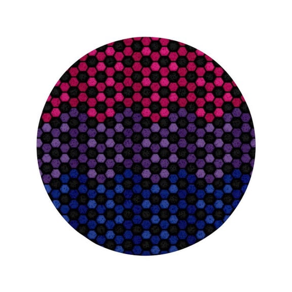 CafePress - Seamless Football Pattern In Bisexual Pride Flag C - 3.5" Button