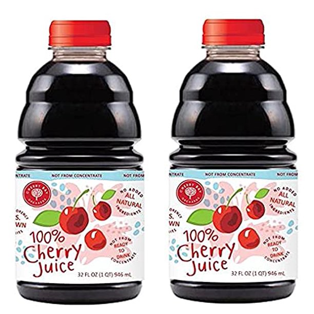 Cherry Bay Orchards Tart Cherry Juice, 32 oz Bottle 2 pack 100 Natural Cherry Juice Not From