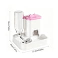 thumbnail image 2 of CHJK Automatic Dog Cat Feeder and Water Dispenser Combo, 1.2L Large Capacity Pet Food and Water Station with Integrated Bowl for Multiple Pets (Pink), 2 of 6