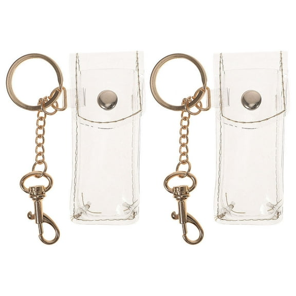 2pcs Keychain Lipstick Balm Protectors Lipstick Holder Keyring Handbag Hanging Keychain Holders