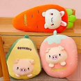 thumbnail image 3 of 18" Pig Plush Pillow Cute Avocado Stuffed Animal Kawaii Squishy Anime Piggy Plushie Soft Hugging Pillow Plush Toy Gifts for Kids Boys Girls Halloween, 3 of 4