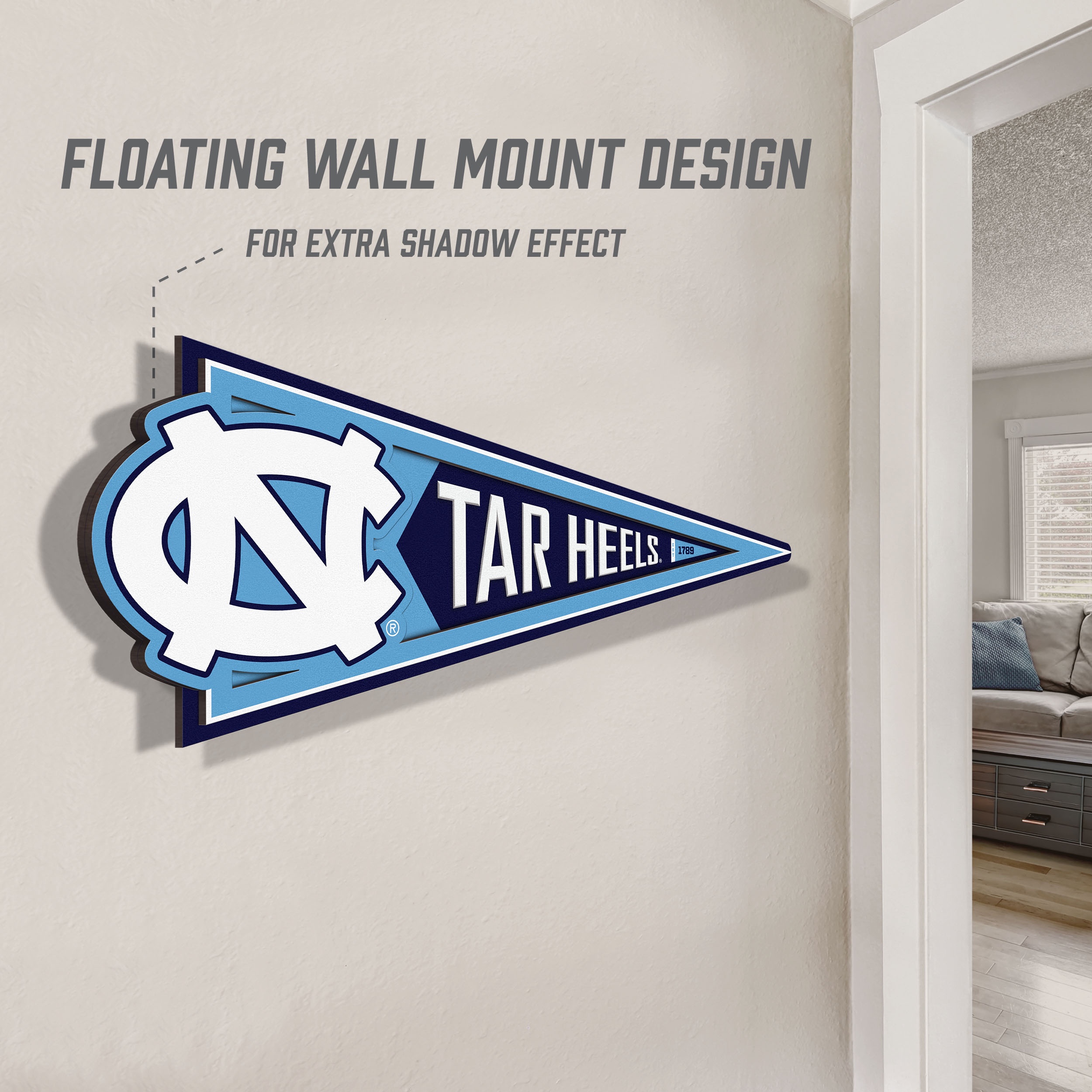 YouTheFan NCAA North Carolina Tar Heels Pennant Sign