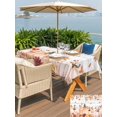 thumbnail image 4 of Outdoor Tablecloth with Umbrella Hole and Zipper, Fall Pumpkins Rectangle Table Cloth 52x70 Inch Waterproof Tablecloth, Thanksgiving Wildflowers Autumn Leaves Wood Picnic Table Cover for Patio, 4 of 7
