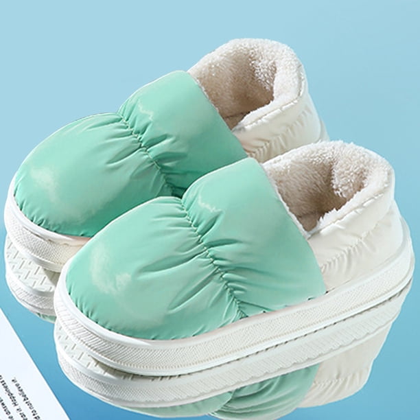 Pantufla Zapatos de plataforma para mujer, botines antideslizantes para interiores, cómodos zapatos de casa difusos Likrtyny Tenis De Mujer Tenis De Hombre