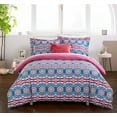 thumbnail image 2 of Chic Home  Jomei 6 Piece Reversible Duvet Cover Set - Fuchsia - Twin, 2 of 2