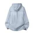 thumbnail image 4 of GrmtClth Rash Guard for Men Full Zip Long Sleeve Uv Sun Hoodie Zip Up Lightweight Quick Dry Hiking Fishing Athletic Jackets Workout Coat with Pockets Blue XXXL, 4 of 6