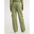 thumbnail image 4 of Free Assembly Women's and Women's Plus Wide Leg Knit Cargo Pants, 30” Inseam, Sizes XS-4X, 4 of 5