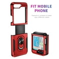 thumbnail image 3 of Allytech Galaxy Z Flip5 Case, Samsung Z Flip5 Cover, Hybrid Rugged Protection Shockproof Ring Holder Stand Mangetic Cover Compatible with Car Mount Phone Case for Samsung Galaxy Z Flip5 - Red+Black, 3 of 9