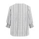 thumbnail image 4 of Camisas de Cuello de Tripulación de Manga Larga para Hombres 3/4 Cuarto de Manga con Cuello en V Botón Arriba Cardigan Top para la Moda Casual de Verano, 4 of 5