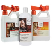 UltraCruz Equine Foaming Horse Shampoo with Travel Applicator, Conditioner and Liniment Wash Bundle, 32 oz Each